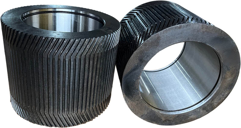 helical corrugated roller shell2