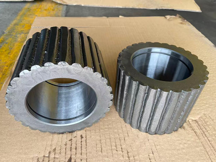 roller shell with open corrugated tungsten carbide2