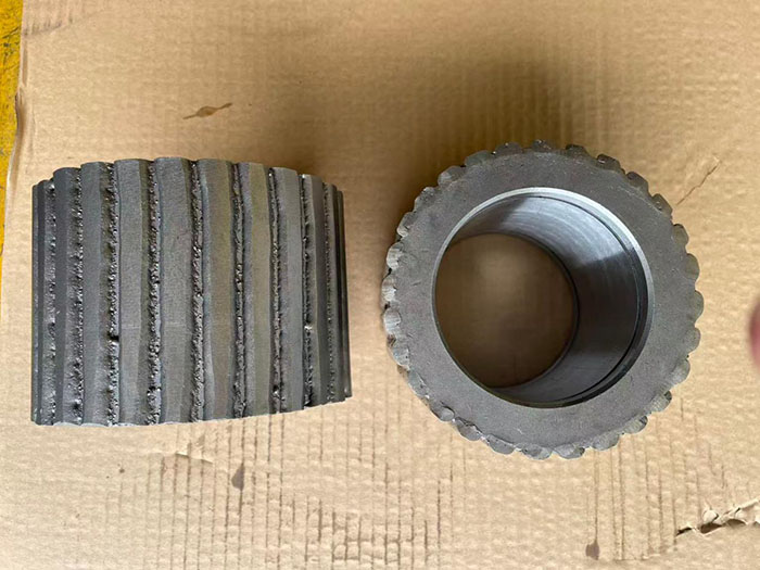 roller shell with open corrugated tungsten carbide4